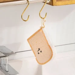 ATELA Svampar & Dukar-3 bitar rostat bröd trämassa bomull absorberande trasa köksdisk