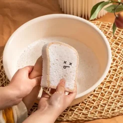 ATELA Svampar & Dukar-3 bitar rostat bröd trämassa bomull absorberande trasa köksdisk