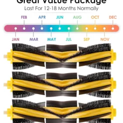 Heyone Dammsugare & Tillbehör-(3) Dammsugare Rullborste Huvudborste Reservdelar KOVOS Guldborste Tillbehör T5 T8 AIVI/MAX N8pro