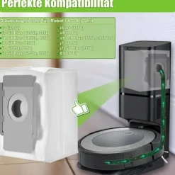 Dammsugare & Tillbehör-10 Dammsugarpåsar för iRobot Roomba i7, i7+, S9, S9+, i3, i3+, i4, i4+, i6, i6+, i8, i8+, J7, J7+, E5, E6, E7 - Kompatibel med iRobot Clean Base