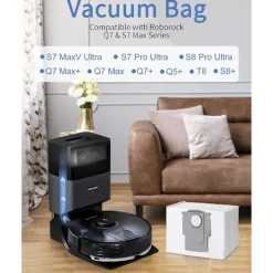 Dammsugare & Tillbehör-10 dammsugarpåsar tillbehör för Xiaomi Roborock S8+/s8 Pro Ultra S7 Maxv Ultra/s7 Pro Ultra/q7+/q7 Max+/q5+/t8