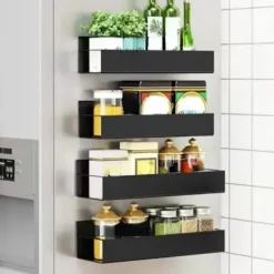 Tvättmaskiner-2 delar Magnetisk Förvaring Hylla Hushåll Multifunktionell Förvaring