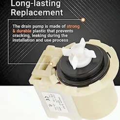 Tvättmaskiner-8540024 Ersättningspump för tvättmaskinsavlopp för Whirlpool Kenmore