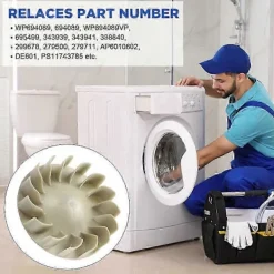 Torktumlare-694089 Fläkthjul för torktumlare, ersättningsfläkt för torktumlare kompatibel med de flesta torktumlare - Ersätter PS s202412121368