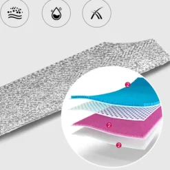 Städmaskiner-2 i 1 Dammsugare Högeffektiv Kraftfull Manuell Dammsugare Handdriven Sopmaskin Mopp Rengöringsmaskin Blå med Tyg