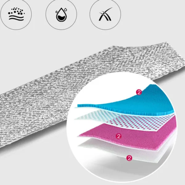 Städmaskiner-2 i 1 Dammsugare Högeffektiv Kraftfull Manuell Dammsugare Handdriven Sopmaskin Mopp Rengöringsmaskin Blå med Tyg