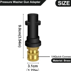 OCEAN Högtryckstvättar-6 i 1 Högtrycks Roterande Turbo Munstycksadapter Multifunktionell Vattenpelare Skumpistol & Högtryckstvätt Pistol Adapter - Snabbkoppling Mässingsplugg | Fyndiq