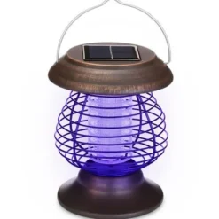 Skadedjur & Insekter-2 i 1 Solcellsmyggdödare Lampa Bug Fly Trap Trap Camping Lykta Bärbar USB Anti Mygg Moth Fly UV-ljus