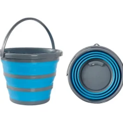 Städmoppar-10 liters hopfällbar mångsidig portabel rengörings-, fiske-, camping-silikonhink, platsbesparande design för hem och utomhus - Plattas till 5 cm