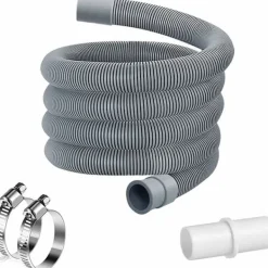 Tvättmaskiner-3 m Avloppsslang för Tvättmaskin, Tvättmaskinsslang, Slangförlängning, Universell Avloppsslangförlängningssats för Tvättmaskin och Diskmaskin --FM-