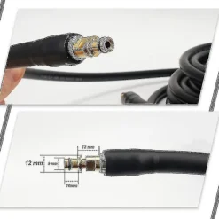 Högtryckstvättar-10 m ersättningsslang för högtryckstvätt för Karcher K-serien K2, K3, K4, K5, K7, snabbkoppling av klicktyp (10)[mo]