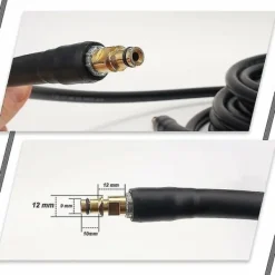 Högtryckstvättar-10 m högtrycksslang med snabbkoppling och mässingsmunstycken för Kärcher K2-K7[JUN] 10M