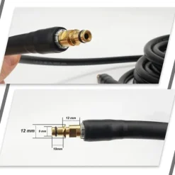 Högtryckstvättar-10 m högtryckstvättslang, ersättningsslang för Karcher K-serien K2, K3, K4, K5, K7, klicktyp snabbkoppling... (10)