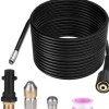 Högtryckstvättar-15 m rörrengörare för Kärcher högtryckstvätt, bredare, professionell, rörkompatibel K2-K7/HD/HDS 180 bar 60 °C 【DH】