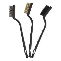 Rengöringsmedel-3 metallrengöringsborstar i rostfritt stål, mässing och nylon för rost, svetsning och slagg