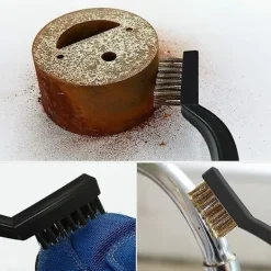 Rengöringsmedel-3 metallrengöringsborstar i rostfritt stål, mässing och nylon för rost, svetsning och slagg