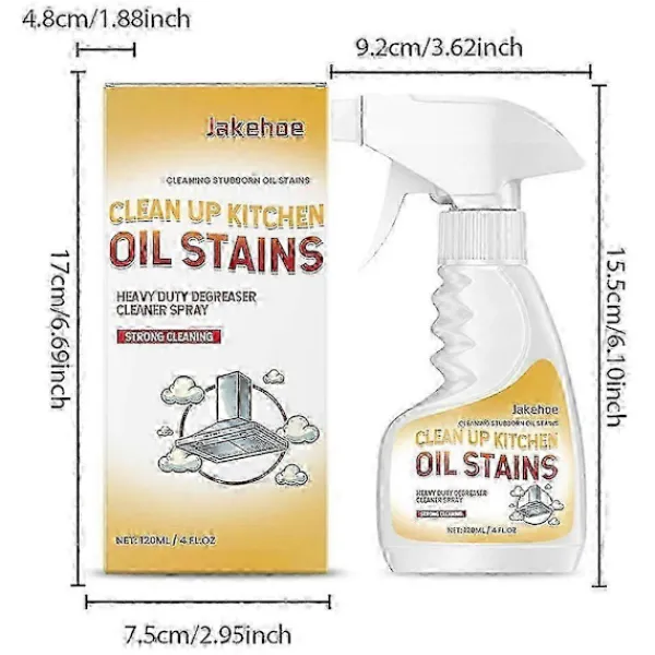 Rengöringsmedel-120 ml Kraftfull Köksavfettningsspray För Oljefläckar - Effektiv Rengöring För Spishällar, Köksfläktar Och Köksytor