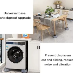 Tvättmaskiner-4 Pack Washing Machine Non-slip Feet Pad Vibration Damper Rubber Foot Pad