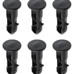 DAO Soptunnor-3 Par Gångjärnsbultar Gångjärnstappar För Soptunnalock Passar 240/120/100/60l Utomhussoptunnor, 65mm X 18mm, Svart Plast [db]