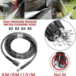 DMstore Högtryckstvättar-2024 Passar för Karcher K2 K3 K4 K5 6M / 8M / 10M högtryckstvätt slang spray slang 8M