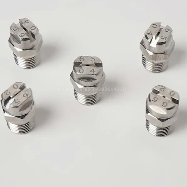 Högtryckstvättar-1/4' Platt Fläktmunstycke 0-110 grader Vee Jet Vattenspraymunstycke HVV V Jet Kylmunstycke Industriellt Platt Fläktspraymunstycke