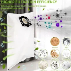 Dammsugare & Tillbehör-10 påsar för Kärcher WD4 WD5 WD6 MV4 MV5 MV6 dammsugare - FX-