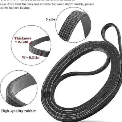 Torktumlare-4392067 Reparationssats för torktumlare för , , , Torktumlare Inkluderar WPW10314173 Trumrulle