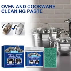 AcserGery Rengöringsmedel-2025 Senaste Modell Rengöringskräm i Rostfritt Stål Kök Köksapparater Spiskåpa Rengöringskräm för Tunga Oljor Rengöringskräm för Rost