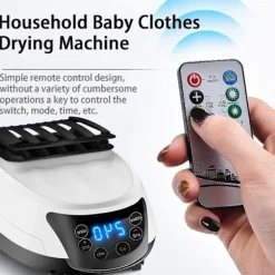 Torktumlare-1 Set Elektrisk Klädtork Med Timer Tyst Ljudlös Fjärrkontroll Portabel Elektrisk Varmluftstork Klädtorkmaskin Tvätt Kaesi