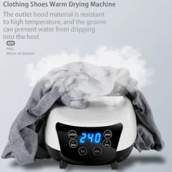 Torktumlare-1 Set Elektrisk Klädtork Med Timer Tyst Ljudlös Fjärrkontroll Portabel Elektrisk Varmluftstork Klädtorkmaskin Tvätt Kaesi