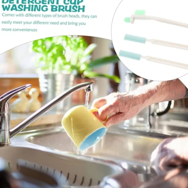 Rengöringsmedel-2 set Små Utrymmes Rengöringsborstar för Fönsterdörrspår Skåror Hörn Flaskor