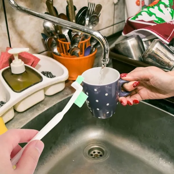 Rengöringsmedel-2 set Små Utrymmes Rengöringsborstar för Fönsterdörrspår Skåror Hörn Flaskor