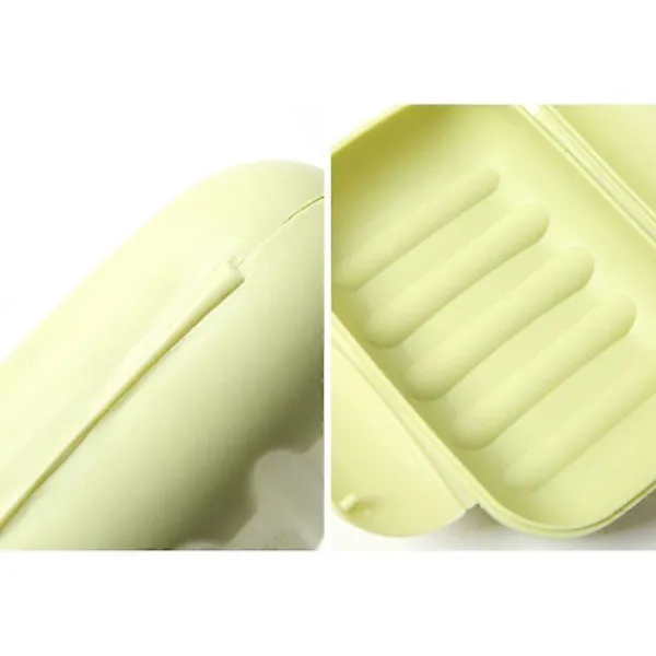 NICEGOU Rengöringsmedel-1 st 11,5*7,5*4 cm och 1 st 7*7*4 cm rosa tvålkopp, tvålförvaring för resor och utomhusaktiviteter