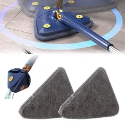 EURL Städmoppar-3 st 360° roterande justerbar rengöringsmopp ersättning