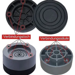 unbranded Tvättmaskiner-4 st Anti-vibrationsdynor Universal Tvättmaskin Anti-vibrationsdynor Fot Stabilisator Sockel För Tvättmaskin Kylskåp