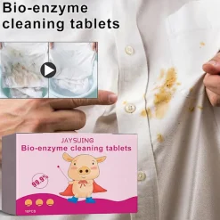 Rengöringsmedel-3 st Bio-enzym Rengöringstabletter Multifunktionella Bio-enzym Rengöringstabletter Tvätmaskinsrengöringstabletter Allrengörande