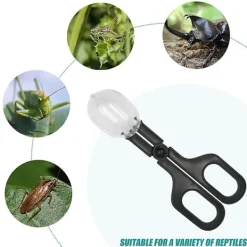 Skadedjur & Insekter-2 st Bärbar Transparent Insektsfångare Inomhus Utomhus Bug Scooper Klämma Tong Pinsett Naturutforskning Leksak, blå（Svart）