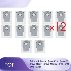 Dammsugare & Tillbehör-12 st dammsugarpåsar för Qrevo, Qrevo Pro, Qrevo S, Qrevo MaxV, Qrevo Master, P10, P10 Pro robotdammsugare