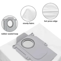 Dammsugare & Tillbehör-22 st dammsugarpåsar för Roborock Saros 10/10R, Q Revo, Qrevo S/Slim Gray White
