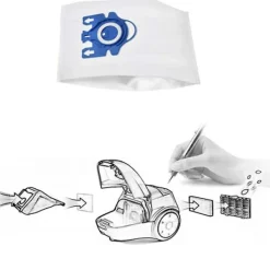Dammsugare & Tillbehör-12 st Dammsugarpåsar kompatibla med Gn Airclean 3d Efficiency dammpåsar Ersättning Gn dammsugarpåse Par_tfrf