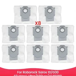 Dammsugare & Tillbehör-8 st Dammsugarpåsar Passar Saros 10/G30/S9 MaxV Ultra/S90ver/A1460RR Dammsugare Reservdelar
