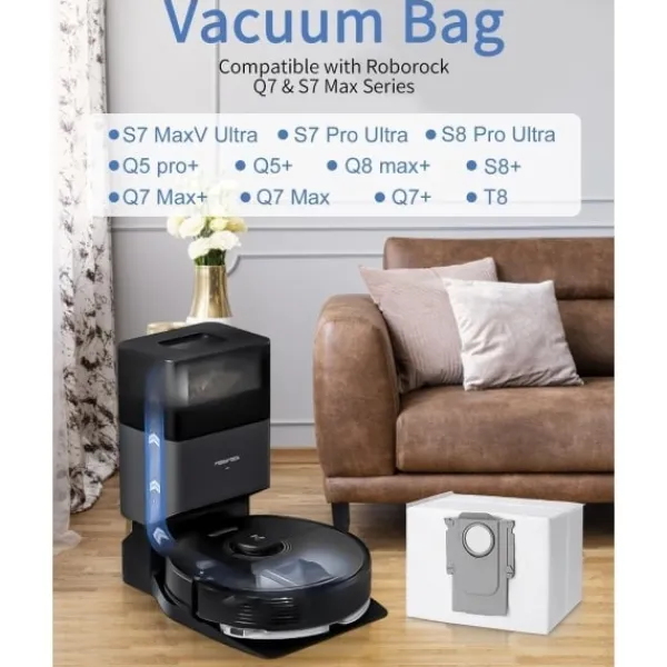 Dammsugare & Tillbehör-10 st dammsugarpåsar tillbehör för Xiaomi Roborock S8+/S8 Pro Ultra S7 MaxV Ultra/S7 Pro Ultra/Q7 robotdammsugare{sl}