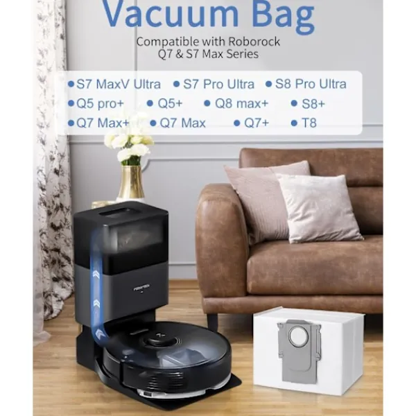 Dammsugare & Tillbehör-10 st dammsugarpåsar tillbehör till Xiaomi Roborock S8+/S8 Pro Ultra S7 MaxV Ultra/S7 Pro Ultra/Q7 robotdammsugare