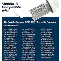 Tvättmaskiner-2 st DC97-16991B Tvättmaskin Avloppspump Filter Tvättmaskinsfilter Ersätter 4000059 AP5800143 PS