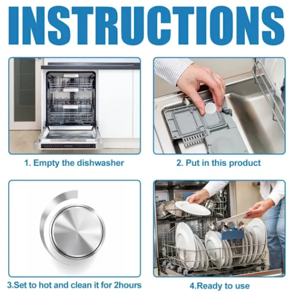 Rengöringsmedel-20 st Diskmaskin Avkalkningstabletter Effektivt Rengöringsmedel Köksgerådsvård