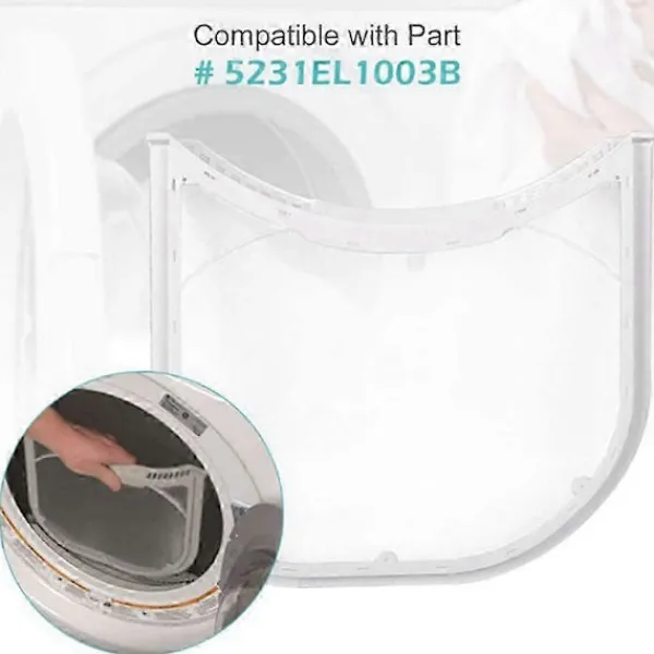 Torktumlare-1 st 5231EL1003B Torktumlare Luddfilter Skärm med Filtkanttätning för Klädtorktumlare Ersätter 5231EL1003B