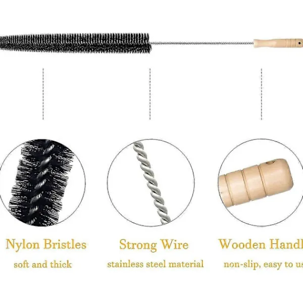 Dammsugare & Tillbehör-2 st Elementborste Flexibel Radiator Dammvippa med Trähandtag (73cm)