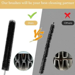 Dammsugare & Tillbehör-2 st Elementborste Flexibel Radiator Dammvippa med Trähandtag (73cm)