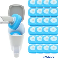 Superp Svampar & Dukar-24 st engångs toalettborste ersättningshuvud, toalettborste engångsersättningshuvud (ersättningshuvud)