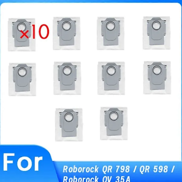 Dammsugare & Tillbehör-10 st Ersättningsdelar Dammpåse för Roborock QV 35A / QR 598 / QR 798 Robotdammsugare Tillbehör